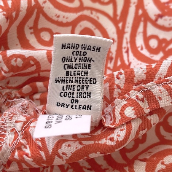 Banana Republic women’s tops Silk Tiered Blouse Orange size small - Picture 9 of 11